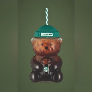 Starbucks Bearista Glass Cup NEW
